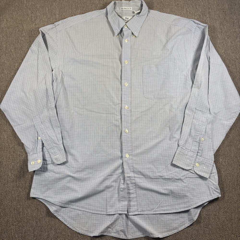 VTG 90s GAP Classic Tailored Button Up Shirt XL Plaid Excellent